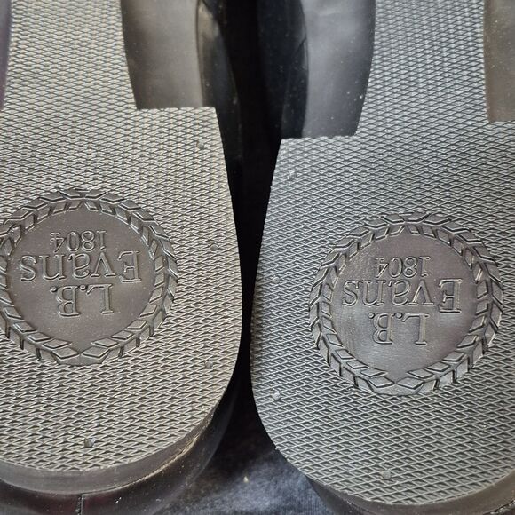 LB Evans Men's 12 Black Leather Slipper - NWOT - Picture 6 of 7